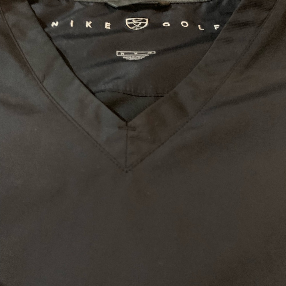 Nike Pullover Navy Windbreaker Short Sleeves Golf V Neck Med - Picture 5 of 6